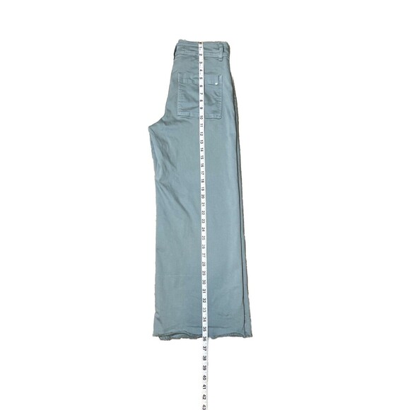 Mica Denim Buckle Super High Rise Cropped Wide Leg Stretch Pant 26 Mint Green - Picture 11 of 15